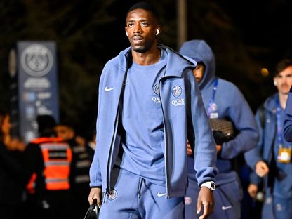 عثمان ديمبيلي لاعب باريس سان جيرمان يصل إلى الملعب قبل مواجهة بايرن ميونيخ في دوري أبطال أوروبا - 4 نوفمبر 2025 - X/@PSG_inside
