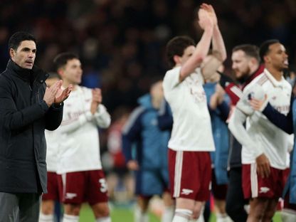 ميكيل أرتيتا في مباراة بورنموث وأرسنال بالدوري الإنجليزي الممتاز - 3 يناير 2025 - Reuters