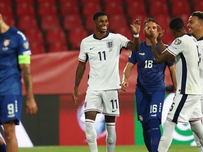 راشفورد في مباراة إنجلترا وصربيا بتصفيات كأس العالم 9 سبتمبر 2025 - Reuters