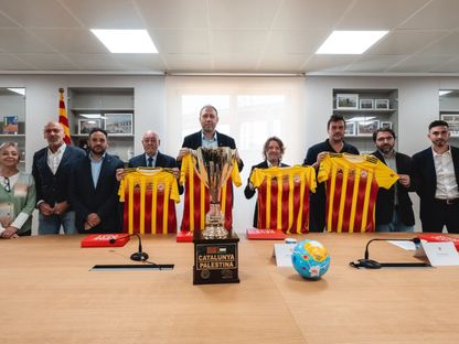 الاتحاد الكتالوني لكرة القدم بعد الإعلان عن إقامة المباراة التضامنية بين فلسطين وكتالونيا - 10 نوفمبر 2025 - X/@FCF_CAT