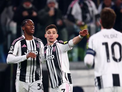 جوناثان ديفيد يحتفل بهدفه في مباراة يوفنتوس وبافوس بدوري أبطال أوروبا - 10 ديسمبر 2025 - Reuters