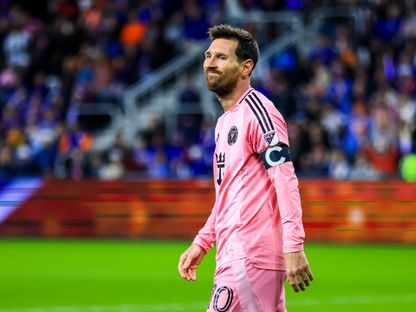 ليونيل ميسي خلال مباراة إنتر ميامي ونادي سينسيناتي بكأس الدوري الأميركي - 24 نوفمبر 2026 - Reuters