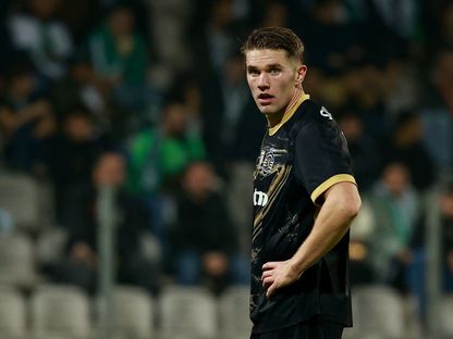 فيكتور غيوكيريس مهاجم سبورتنغ لشبونة خلال مباراة موريرينسي بالدوري البرتغالي - 5 ديسمبر 2024 - Reuters