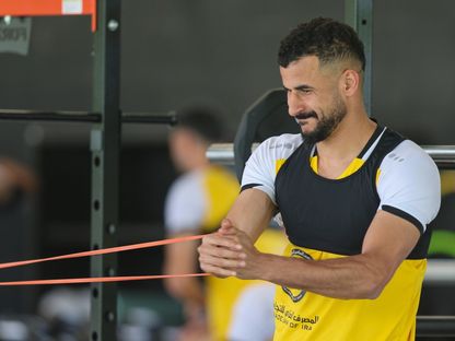 أيمن حسين خلال تدريب للعراق - 2 يونيو 2026 - FB/@Iraq National Team