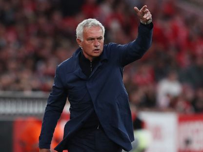 جوزيه مورينيو مدرب بنفيكا خلال لقاء براغا بالدوري البرتغالي - 11 مايو 2026 - Reuters