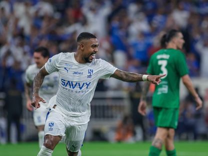 مالكوم يحتفل بعد تسجيل هدف للهلال في مرمى الأهلي في دوري روشن السعودي - 19 سبتمبر 2025 - X/@SPL