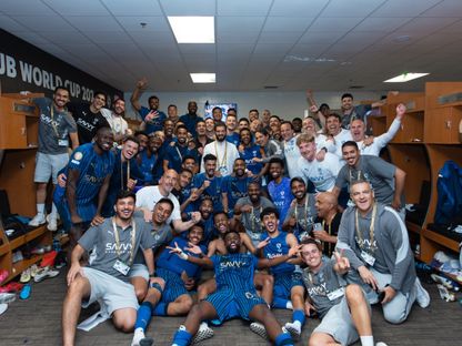 احتفال لاعبي الهلال بالفوز على مانشستر سيتي في كأس العالم للأندية - 1 يوليو 2025 - X@Alhilal_FC