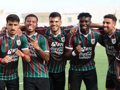 احتفال لاعبي الملعب التونسي بتسجيل هدف في مرمى النادي البنزرتي بالدوري التونسي - 22 أكتوبر 2025 - FB/@Stade Tunisien