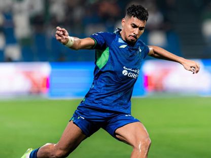 الظهير الأيمن سعيد باعطية لاعب نادي الفتح - - X/@aawsat_spt