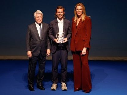 أنطوان غريزمان خلال تكريمه على هامش Pozuelo Sports Gala في مدريد - 13 نوفمبر 2025 - https://www.atleticodemadrid.com/