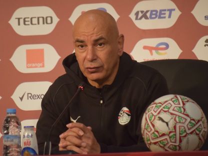 حسام حسن في مؤتمر صحفي بعد فوز مصر أمام كوت ديفوار في كأس إفريقيا - 10 يناير 2026 - Asharq