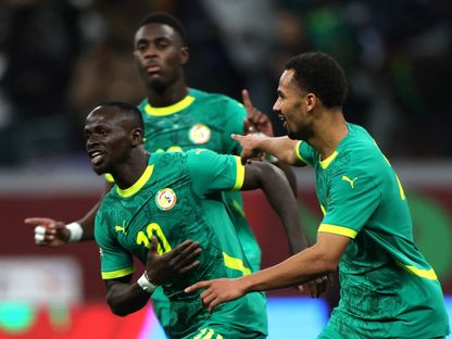 احتفال ساديو ماني نجم السنغال بتسجيل هدف في مرمى مصر بنصف نهائي كأس إفريقيا - 14 يناير 2026 - Reuters
