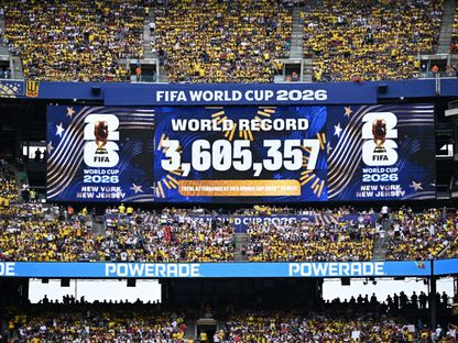 الإعلان عن إجمالي عدد الحاضرين في مباريات كأس العالم - 25 يونيو 2026 - Reuters