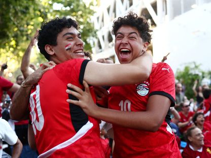 جمهور مصر يحتفل بالتسجيل ضد نيوزيلندا في كأس العالم - 21 يونيو 2026 - Reuters