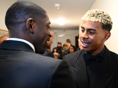 عثمان ديمبيلي ولامين يامال قبل حفل الكرة الذهبية - 22 سبتمبر 2025 - X/ballondor