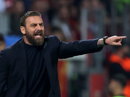 دانييلي دي روسي مدرب روما الإيطالي في مواجهة باير ليفركوزن - 9 مايو 2024 - Reuters