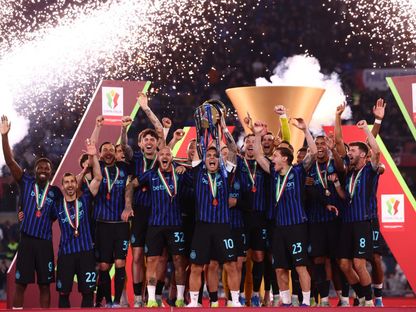 تتويج إنتر ميلان بلقب كأس إيطاليا بعد الفوز على لاتسيو - 13 مايو 2026 - Reuters