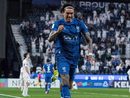 داروين نونيز يسجل ثنائية الهلال السعودي أمام الوحدة الإماراتي في دوري أبطال آسيا للنخبة - 16 فبراير 2026 - @Alhilal_FC/x
