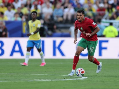 الدولي المغربي شادي رياض خلال مواجهة المغرب والبرازيل في كأس العالم 2026 - 14 يونيو 2026 - Reuters