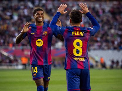 ماركوس راشفورد وبيدري ثنائي برشلونة جاهز لمواجهة ليفانتي - 21 فبراير 2026 - X@FCBarcelona