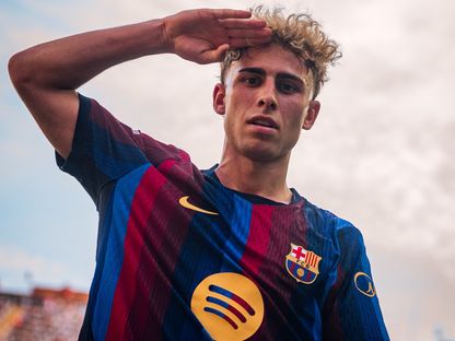 فيرمين لوبيز لاعب برشلونة يحتفل بهدفه أمام فالنسيا بالدوري الإسباني - 6 سبتمبر  2026 - X@FCBarcelona