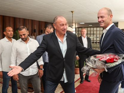 ييس توروب مدرب الأهلي المصري الجديد ومحمود الخطيب رئيس النادي - 10 أكتوبر 2025 - x/ahlyegypt