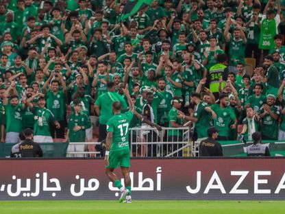 احتفال إيفان توني مهاجم الأهلي بتسجيل هدف في مرمى نيوم في دوري روشن السعودي - 28 أغسطس 2025 - X/@SPL