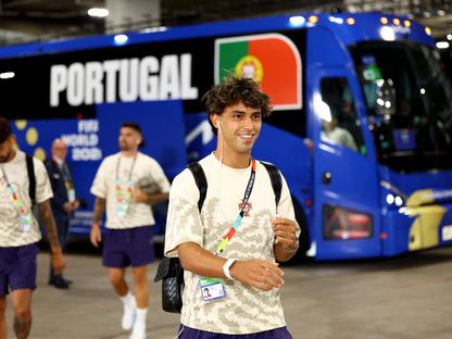 جواو فيليكس لاعب المنتخب البرتغالي يصل إلى ملعب دالاس قبل مواجهة إسبانيا في ثمن نهائي كأس العالم - 6 يوليو 2026 - Reuters