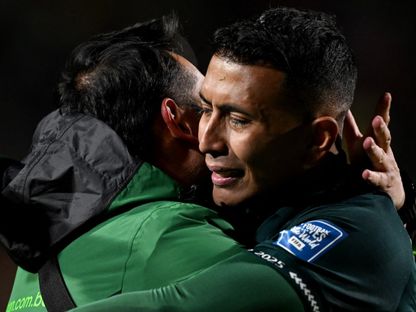 دموع لاعبي بوليفيا بعد الفوز على البرازيل وضمان التأهل إلى ملحق كأس العالم - 9 سبتمبر 2025 - X/@CONMEBOL