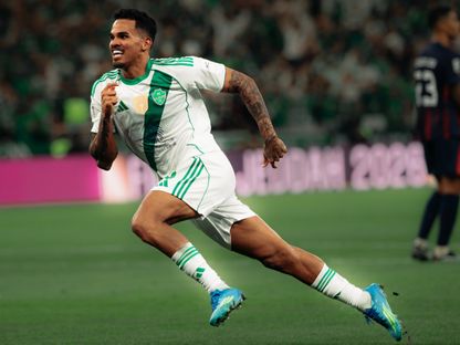 احتفال جالينو لاعب الأهلي بتسجيل هدف في مرمى جوهور دار التعظيم الماليزي في ربع نهائي دوري أبطال آسيا للنخبة - 17 أبريل 2026 - X/@ALAHLI_FC