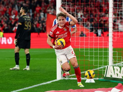 النرويجي أندرياس شيلدروب جناح بنفيكا - 8 مارس 2026 - REUTERS