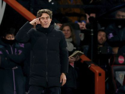 مدرب توتنهام هوتسبير توماس فرانك خلال مباراة ضد بورنموث - 7 يناير 2026 - REUTERS