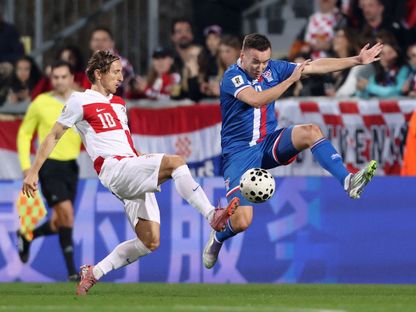 لوكا مودريتش من مباراة كرواتيا وجزر فارو في تصفيات أوروبا المؤهلة لكأس العالم - 14 نوفمبر 2025 - Reuters