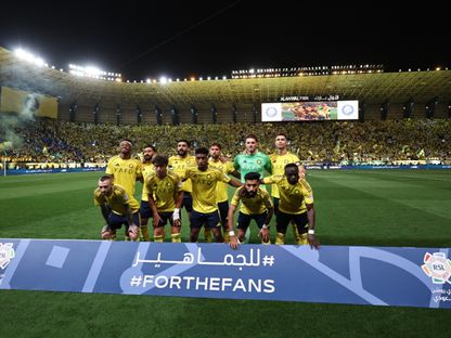 لاعبو النصر قبل مواجهة الهلال في دوري روشن السعودي - 12 مايو 2026 - Reuters