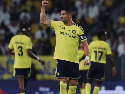 احتفال كريستيانو رونالدو نجم النصر بهدفه في مرمى الخلود بالدوري السعودي - 29 أكتوبر 2026 - X/@AlNassrFC