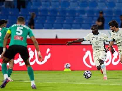 نغولو كانتي لاعب الاتحاد خلال مواجهة النجمة بالدوري السعودي - 20 سبتمبر 2025 - x@ittihad