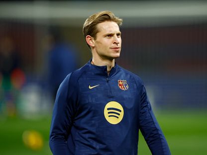 فرينكي دي يونغ لاعب برشلونة قبل مواجهة ليغانيس بالدوري الإسباني - 5 ديسمبر 2024 - Reuters