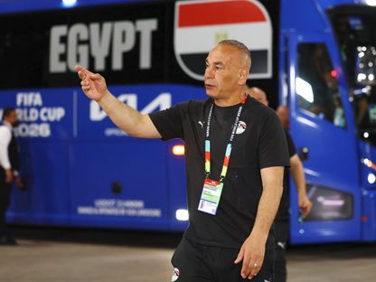 مدير منتخب مصر إبراهيم حسن قبل مباراة ضد أستراليا بكأس العالم - 3 يوليو 2026 - REUTERS