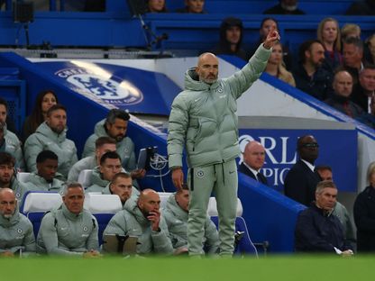 إنزو ماريسكا من مباراة تشيلسي وليفربول بالدوري الإنجليزي الممتاز - 4 أكتوبر 2025 - Reuters