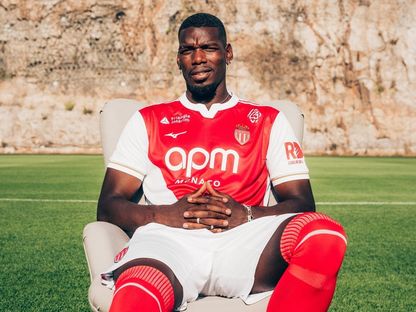 بول بوغبا أثناء تقديمه كلاعب جديد لموناكو - 28 يونيو 2025 - X/AS_Monaco