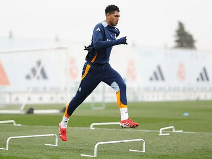 جود بيلينغهام خلال تدريب لريال مدريد - 24 يناير 2025 - realmadrid.com