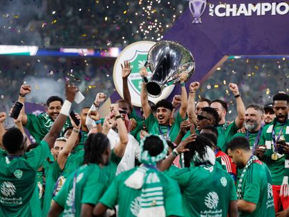 الأهلي يحتفل بلقب دوري أبطال آسيا للنخبة - 25 أبريل 2026 - Reuters