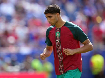 أشرف حكيمي قائد المنتخب المغربي قبل مواجهة فرنسا في ربع نهائي كأس العالم - 9 يوليو 2026 - Reuters
