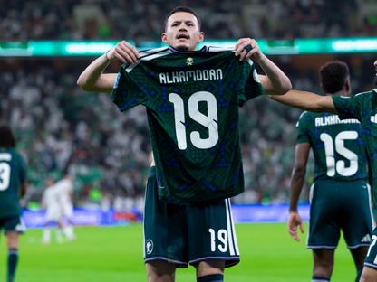 عبد الله الحمدان يحتفل بهدفه في مباراة السعودية والعراق بكأس الخليج "خليجي 27" - 29 سبتمبر 2026 - X/SaudiNT