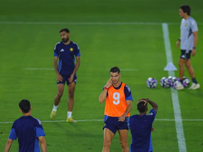 كريستيانو رونالدو خلال تدريب للنصر - 6 مايو 2026 - X/@AlNassrFC