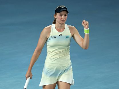 إيلينا ريباكينا بعد فوزها على جيسيكا بيغولا في نصف نهائي بطولة أستراليا المفتوحة للتنس - 29 يناير 2026 - REUTERS