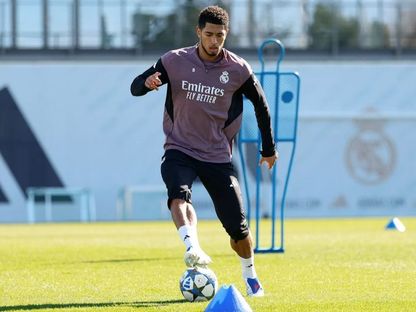 جود بيلينغهام في تدريبات ريال مدريد قبل لقاء بنفيكا - 23 فبراير 2026 - X@realmadrid