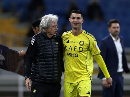 رونالدو قائد النصر والمدرب جورجي جيسوس أمام الخلود - 30 يناير 2026 - Reuters