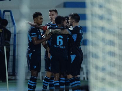 لاعبون من الهلال يحتفلون بهدف سجله غابرييل مارتينيلي في مرمى القادسية - 23 أكتوبر 2026 - X/@Alhilal_EN