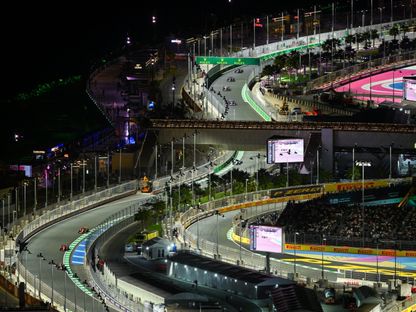 حلبة كورنيش جدة خلال سباق فورمولا 1 في العام الماضي - X/@F1